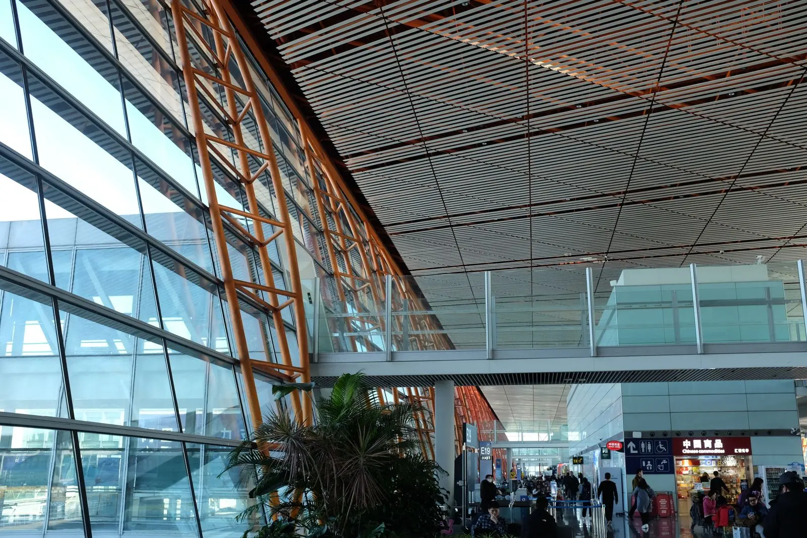 Illustrative photo of a modern airport terminal interior with wide concourse and glass architecture